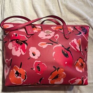 Coach Pink Floral Tote Bag